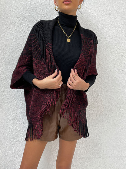 Fringe Detail Long Sleeve Cardigan