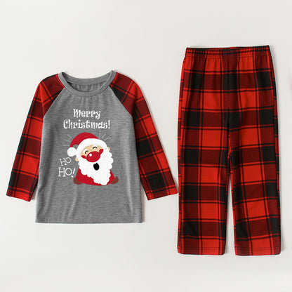 MERRY CHRISTMAS Graphic Top and Plaid Pants Set