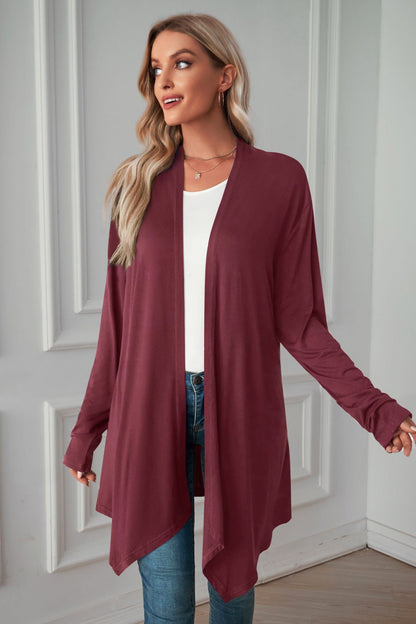 Open Front Long Sleeve Cardigan