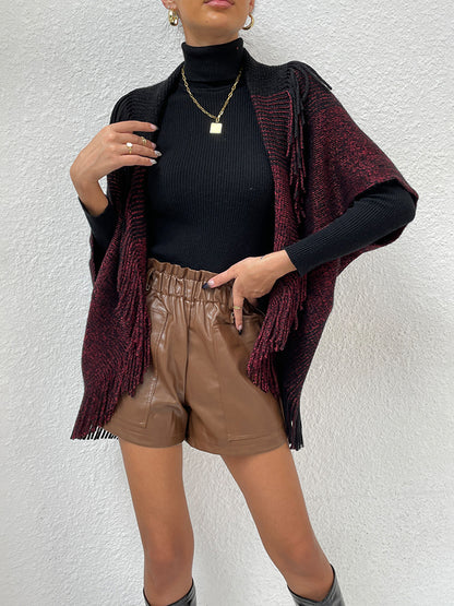 Fringe Detail Long Sleeve Cardigan