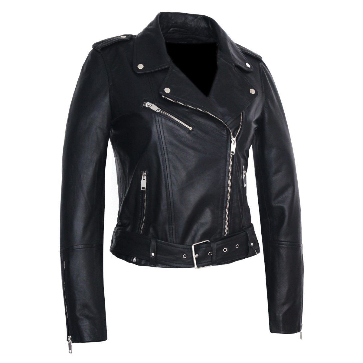 Womens Moto Nappa Leather Jacket