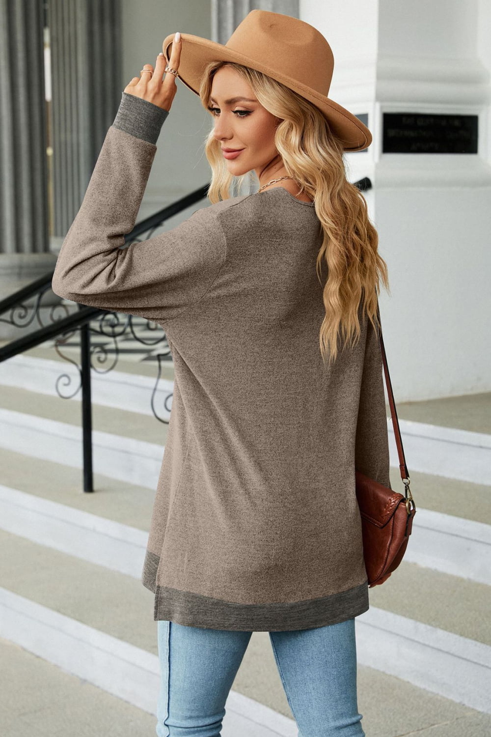 V-Neck Long Sleeve T-Shirt