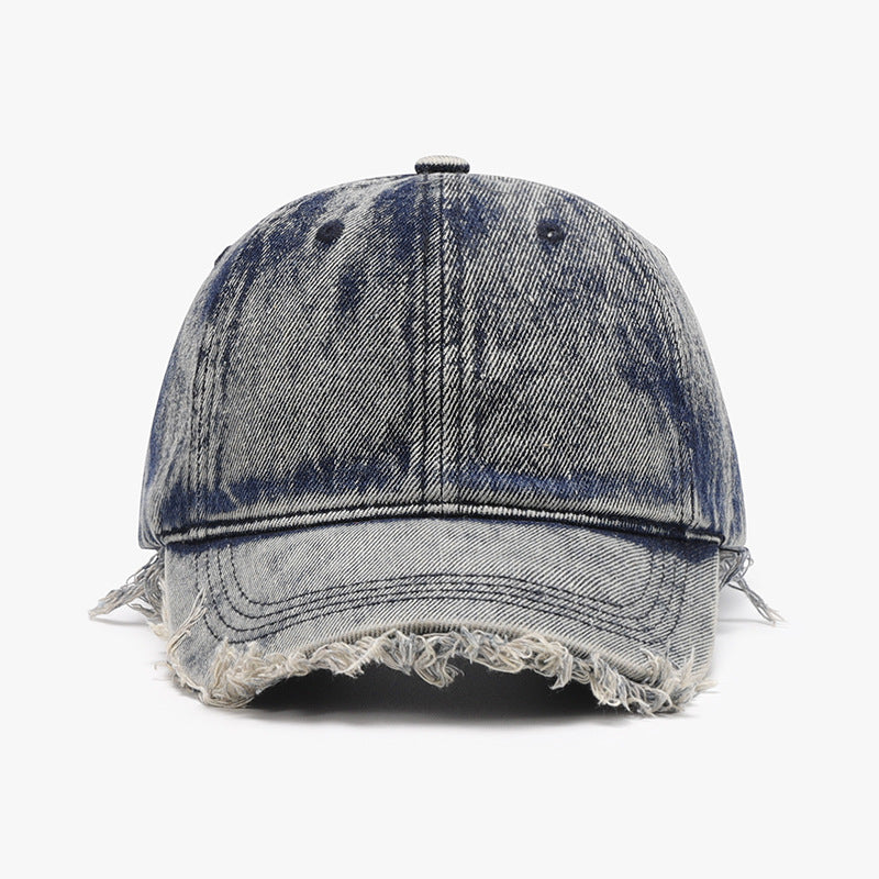 Raw Hem Adjustable Cotton Baseball Cap