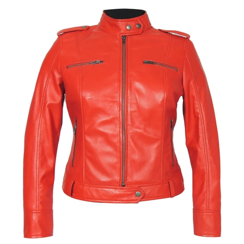 Faya Womens Leather Jacket Midnight