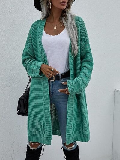 Open Front Long Sleeve Cardigan