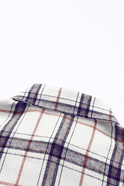 Plaid High-Low Shacket with Slit