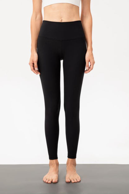 Seamless Fleece Inside Wide Waistband Leggings