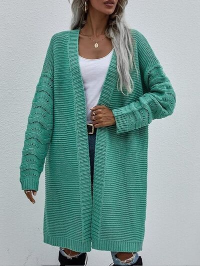 Open Front Long Sleeve Cardigan