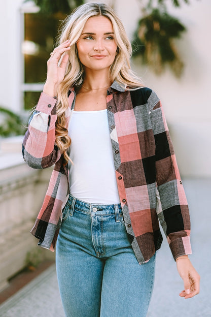 Plaid Button Up Long Sleeve Shirt