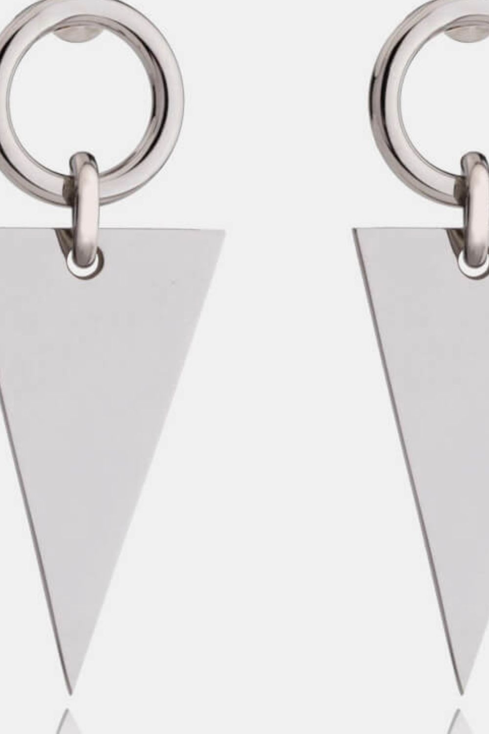 Stainless Steel Triangle Dangle Earrings