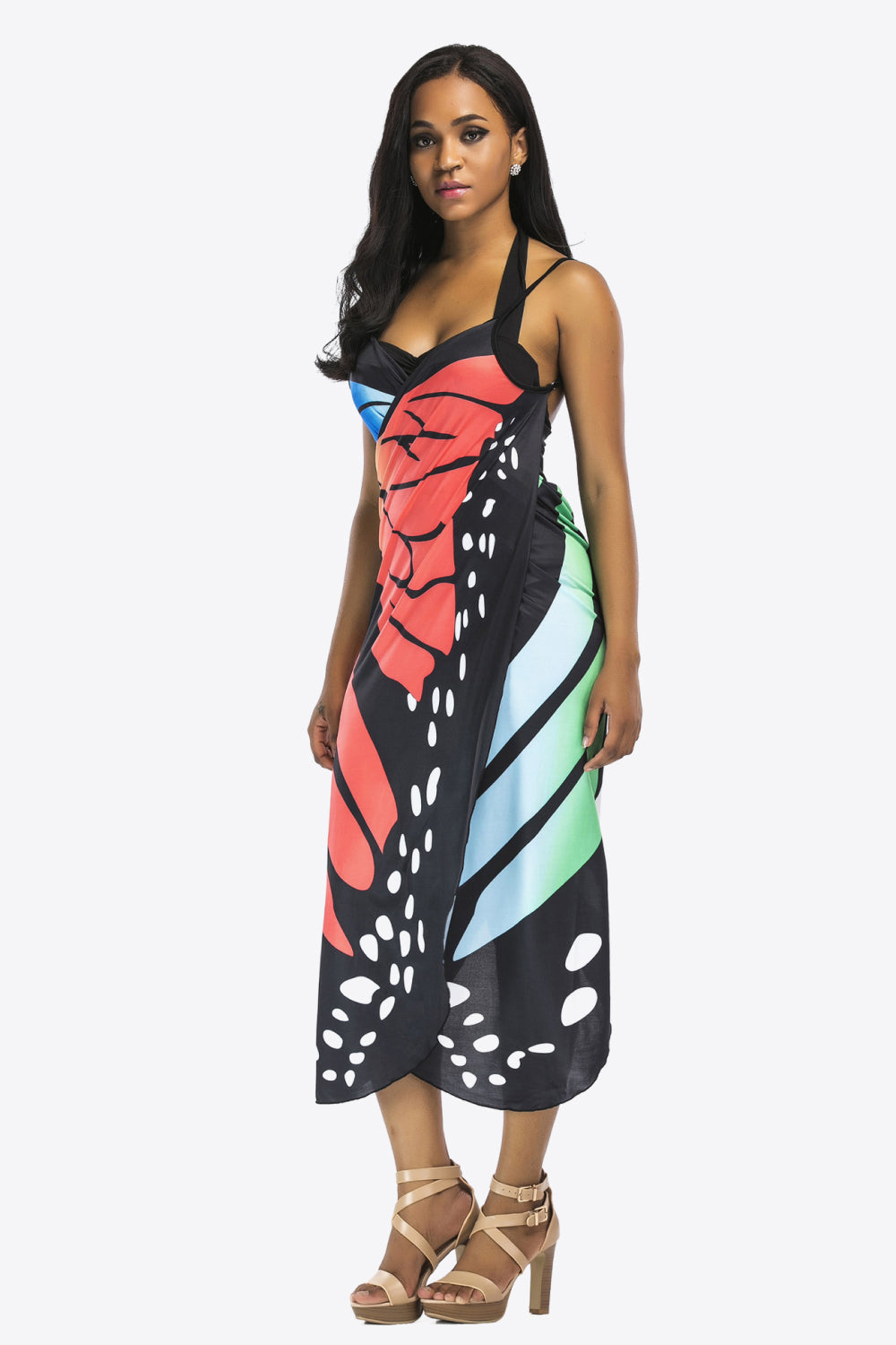 Butterfly Spaghetti Strap Cover Up