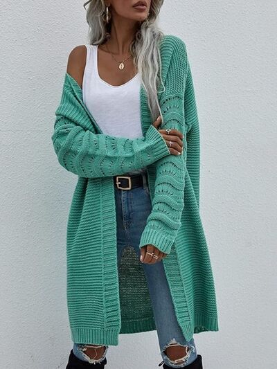 Open Front Long Sleeve Cardigan