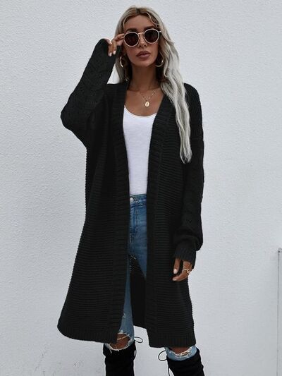 Open Front Long Sleeve Cardigan