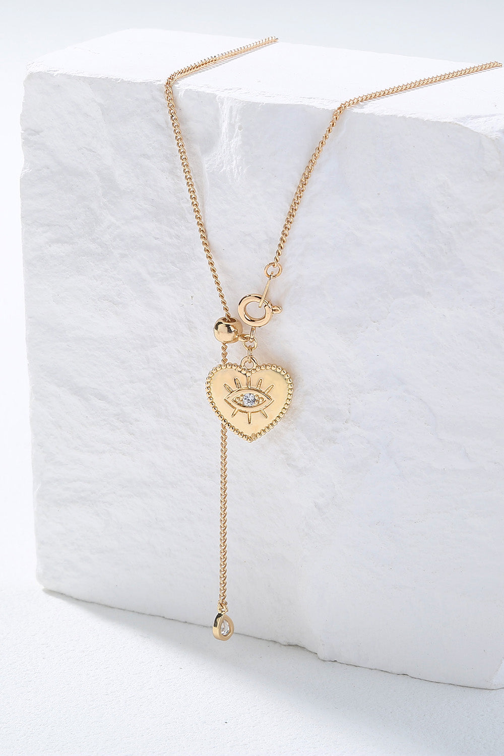 Heart Pendant Drop Necklace