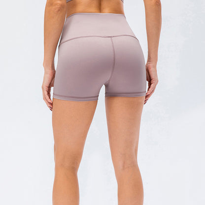 Exposed Seam High Waist Yoga Shorts