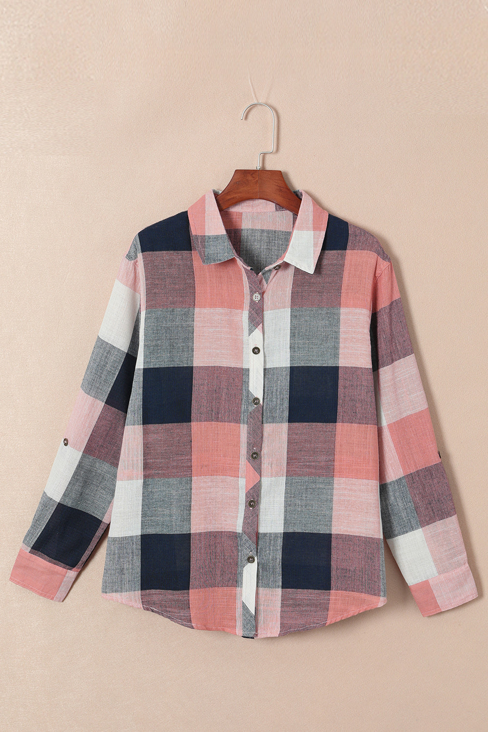 Plaid Button Up Long Sleeve Shirt