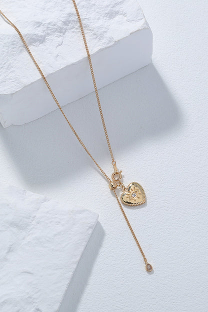 Heart Pendant Drop Necklace