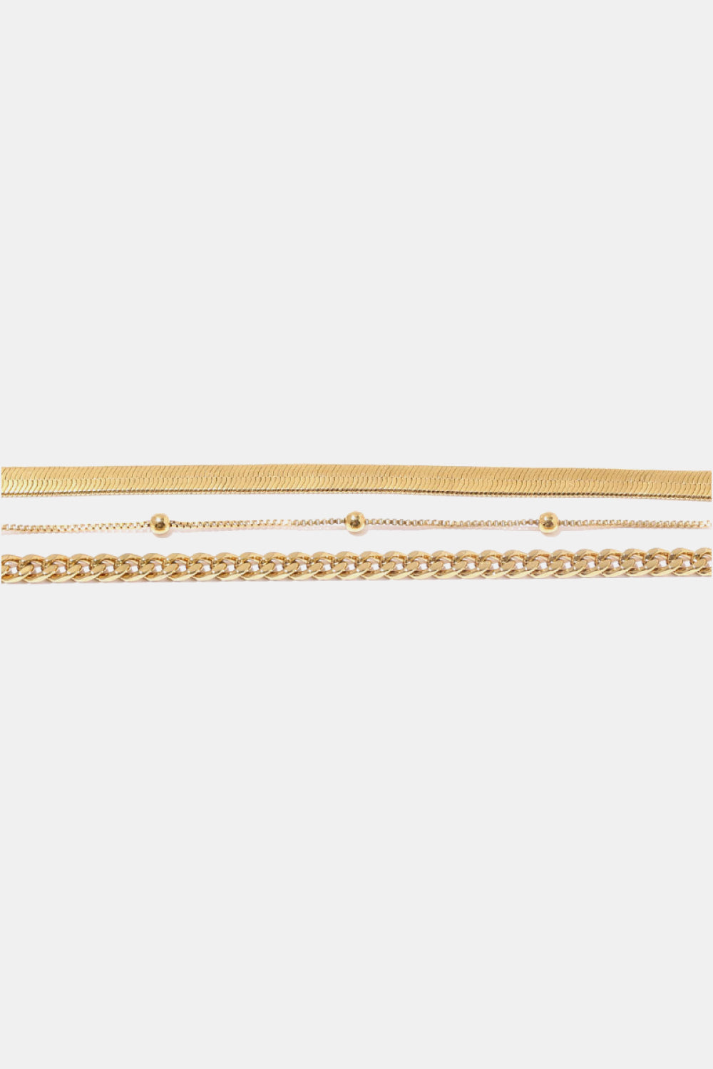 Gold-Plated Layered Anklet